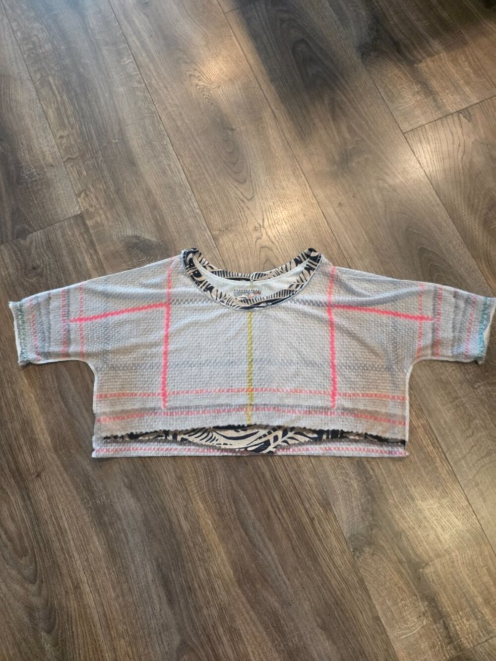 NWT IPNG Istanbul Designer Abstract Layered Print Crop Top Size 1 / S